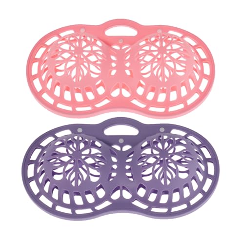 2 Pack Silicone Bra Washing Bags for Laundry Lingerie Bags for Washing Delicates Bag Ladies Underwear Protective Bag Washer and Dryer Bra Wash Protector Anti-Deformation Reusable(32A to 38D Cups)