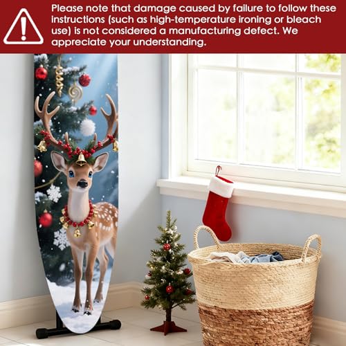 Nuxovilar Winter Deer Bells Ironing Board Cover 15x54 Polyester - color: Ytt08632