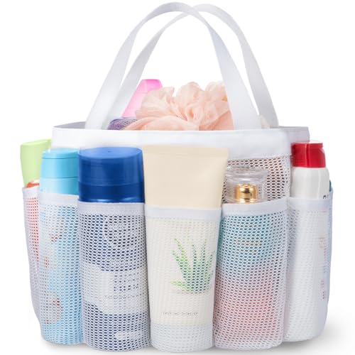Lifewit Mesh Shower Caddy Portable, Dorm Room Essentials, 1 Pack, White - color: White