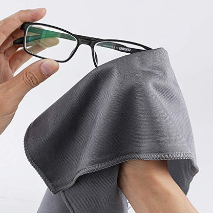 KLNYOO Microfiber Glass Cleaning Cloths Lint Free Streak Free Quickly and Easily Clean Windows & Mirrors Without Chemicals Polishing Cloth 16x16 Inch 8 Pack (Grey) - color: Grey