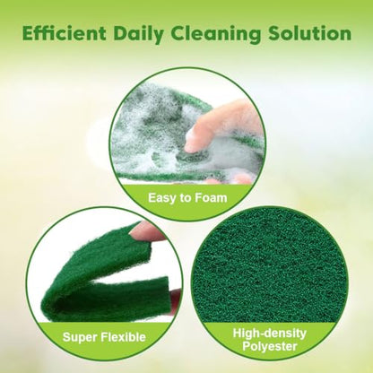 UNIMADE Heavy Duty Scouring Pads, 24Pcs Household Scour Pads - color: Green, size: 24 Pack