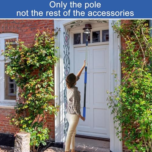 18FT Telescopic Extension Pole-3-12FT Multi-Purpose Extension Pole with Easy Flip Lock, Universal Twist-on Metal Tip, Lightweight Sturdy Aluminum Paint Roller Extension Pole for Window Cleaning