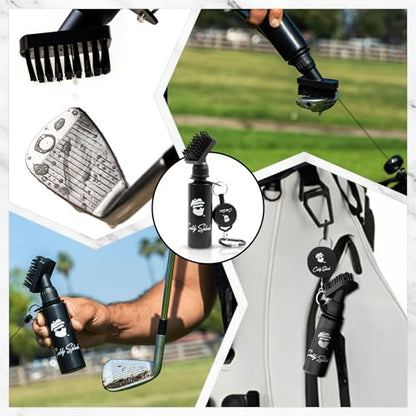 Caddy Splash Golf Club Groove Brush Cleaner with Water, Retractable Clip