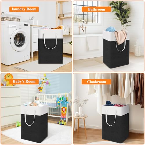 TasticTotes Laundry Basket 3-Pack, Laundry Hamper, 75L-Black - color: Black, size: 75L