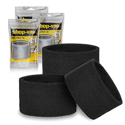 Shop-Vac 90525 Foam Sleeve Filter Replacements, 3 Pack, #9052500