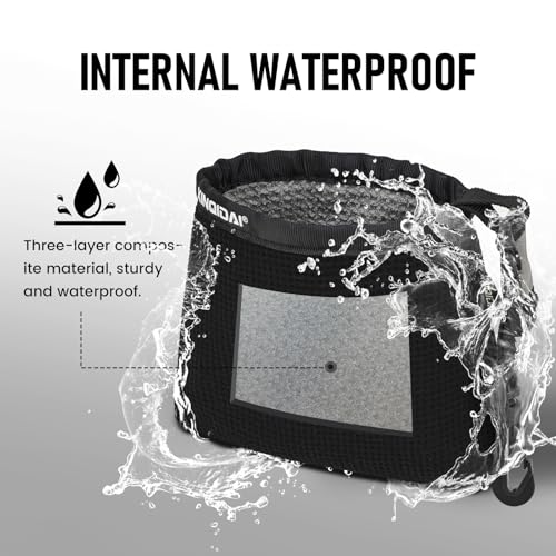 Waterproof Golf Club Cleaner Bag and Golf Ball Washer with Clip, Black - color: Black