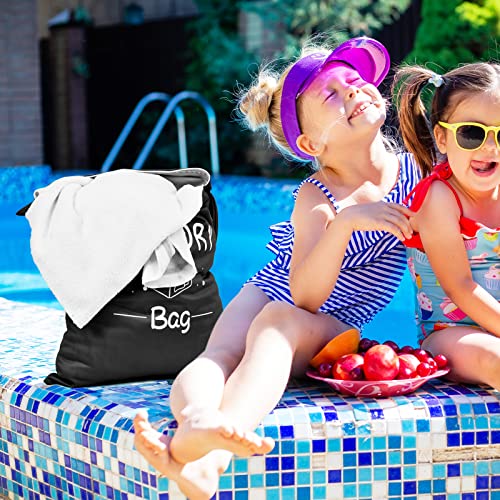 2 Pcs Travel Laundry Bag Waterproof Wet Dry Bag Washable Dirty Clothes Bathing Suit Workout - color: Black+Grey