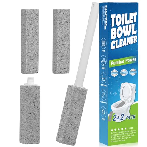 4 Packs Pumice Stone Toilet Bowl Cleaner, Pumice Stone for Cleaning, Powerfully Cleans Hard Water Rings, for Cleaning Toilets, Bathtubs, Grills, Swimming Pools, Sinks - size: 4 Pack