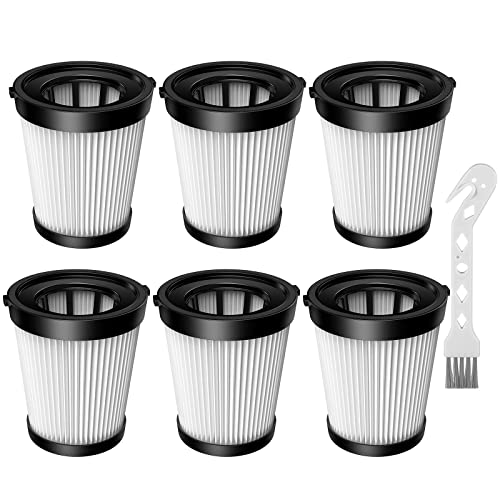 6 Pack FSV001 Filter Compatible with Fabuletta FSV101, FSV001, Girnoor G160&G165, Afoddon A300, Lubluelu 202, Oraimo OSV-102/225A, Besswin W26 Cordless Stick Vacuum Cleaners, Nequare Vacuum S181
