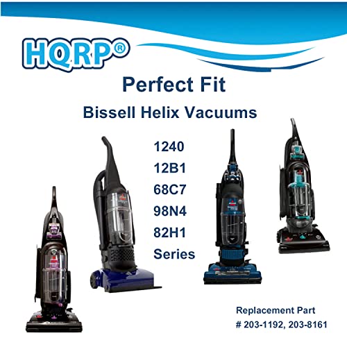 HQRP 2-Pack Foam Outer Circular Filter compatible with Bissell PowerForce Helix 1240, 12401, 12406, 1240R, 1240U, 1240V, 1240W, 12B1, 68C7, 6582, 6583 series Bagless Upright Vacuums
