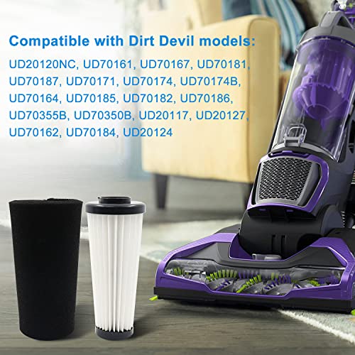 F112 Filter Replacement 4 Pack For Dirt Devil Upright Vacuum Cleaner - color: 4 Count (Pack of 1)