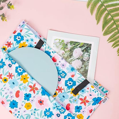 ALVABABY 2 Pack Large Wet Dry Bag Waterproof Hanging Cloth Diaper with Double Zippered Pockets 25x18 inches (Rainbow and flowers) - color: Rainbow and flowers