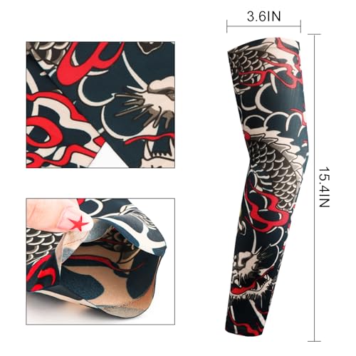 YARIEW Temporary Tattoo Sleeves for Men Arm Sleeves for Men Tattoo Sleeve - color: Multicolor-11