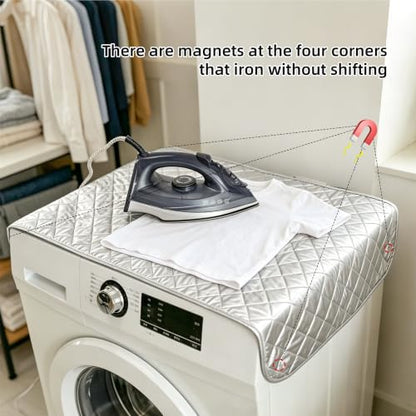 Ironing Mat Kit, 39.8" x 18.1" Foldable Portable Large 4-in-1 Ironing Mat with Magnetic Edges for Tabletop, Door, Washer & Dryer