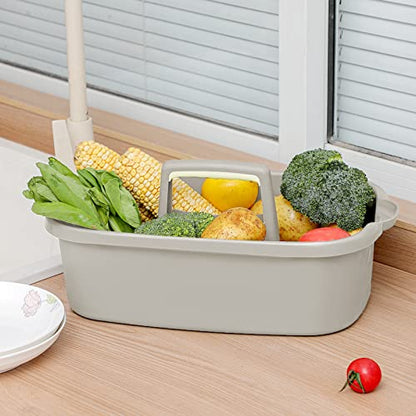 Large Cleaning Supplies Caddy Portable Shower Caddy Basket Light Grey - color: Light Grey, size: Large