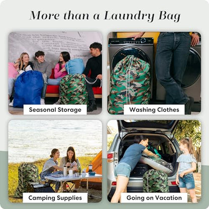 Handy Laundry XL Nylon Laundry Bag 22"x32" 2-Pack, Heavy Duty, Camouflage - color: Camouflage, size: 22" x 32" (Pack of 2)
