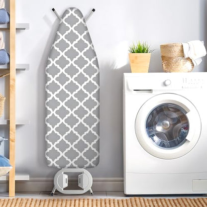 BVBOX Ironing Board Cover, Standard Size Iron Board Covers with Heavy Duty Adjustable Elastic Edges, Heatproof Ironing Board Covers for Smooth Ironing - color: Modern Botanical Leaves