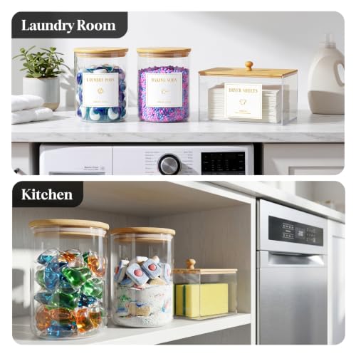 Luxspire Laundry Pods & Powder Container, Laundry Room Organization, 2 Pack - style: 2 Pack