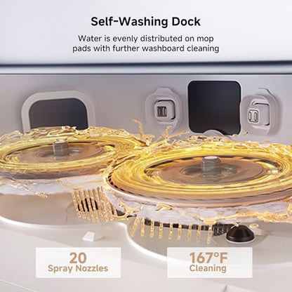 MOVA P50 Pro Ultra Robot Vacuum and Mop, 19,000Pa Suction Anti-Tangle Brush - color: P50pu