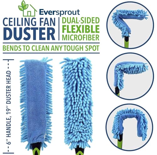 EVERSPROUT Flexible Microfiber Fan Duster, 25in, Attachment Only