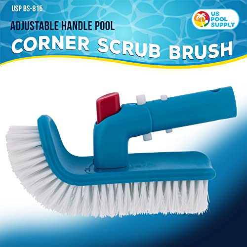U.S. Pool Supply Pool Brush Head for Inground Pools, Scrub Corners Steps