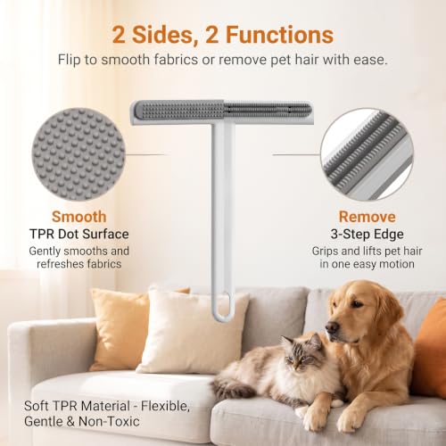 2Pack Set Pet Hair Removal Tool, Reusable Carpet Scraper Hair Remover