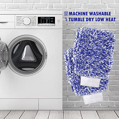 Tallew 5 Pcs Microfiber Car Wash Mitt for Car Washing 7 x 11 Inch, Classic - color: Blue, Black, Red, White, Grey