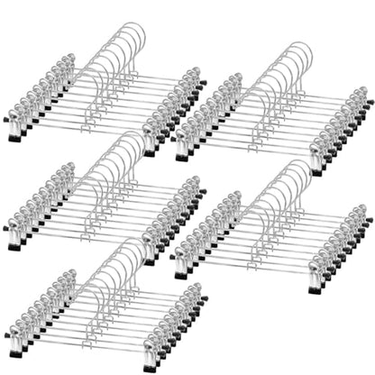 NORTHERN BROTHERS Pants Hangers, Skirt Hangers with Clips Heavy Duty Clothes Hangers for Women Men Trousers Shirt Shorts Jeans Closet Organization - size: 50 Pack