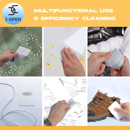 60Pcs Magic Sponge Eraser Sheets |Reusable Scrub Pad Singles | Convex Point