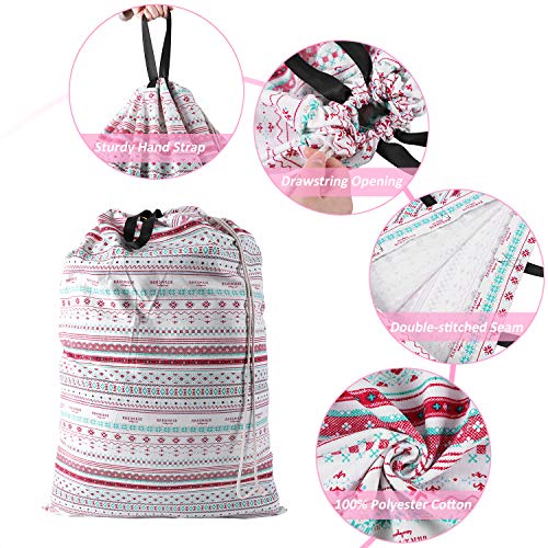 SWISSELITE Heavy Duty Laundry Bag, Large Travel Dirty Clothes Bag - color: Bohemia