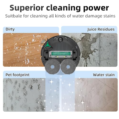 8 Pack Mop Pads for iRobot Roomba Plus 405 Combo/505 Combo Robot Vacuum Cleaner, Spin Cleaning Pads Replacement Parts Accessories Set - color: 405 Combo Mop Pad