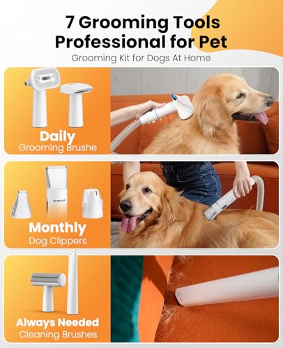 oneisall Dog Grooming Vacuum Kits with Clipper