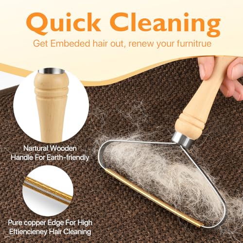 Pet Hair Removal Tool 3 Pack Dog Cat Hair Remover Carpet Scraper Rake Fur Removal Brush Lint Remover Shaver for Car Furniture Couch