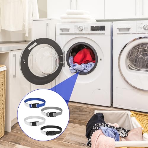 4 PCS Laundry Strap with Buckle Replacement Laundry-Nylon Strap Sock Organizer Accessories Athletics Cleaning Loop Accessories Tools for Washing Machine Dryer