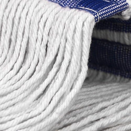 Tidy Monster 24 oz Loop End Mop Head, Heavy Duty Mop Head Replacement with 6 Inch Headband, Machine Washable String Mop Refill Fits Most Clamp and Side Loading Handles for Home & Commercial Cleaning - color: White