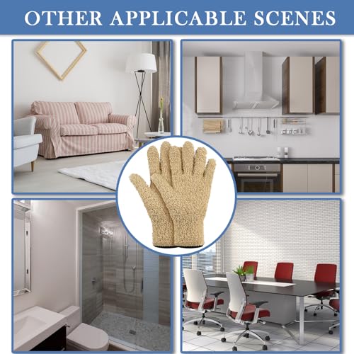 Geyoga 12 Pairs Microfiber Dusting Gloves Household Dust Cleaning Glove Washable Plant Dusting Glove Mittens Gloves - size: Large