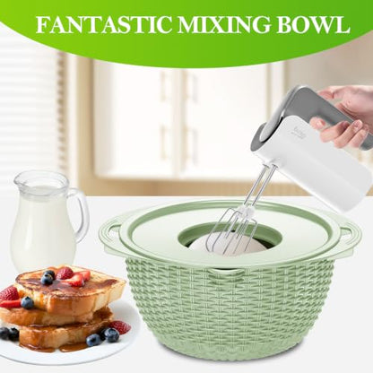4 in 1 Colander with Bowl Set, Food Strainers and Colanders, Colander for Kitchen, Pasta Strainer, Fruit Washing Bowl, Kitchen Essentials Strainer Basket Bowl, Green, Christmas & New Year Gifts - color: Green