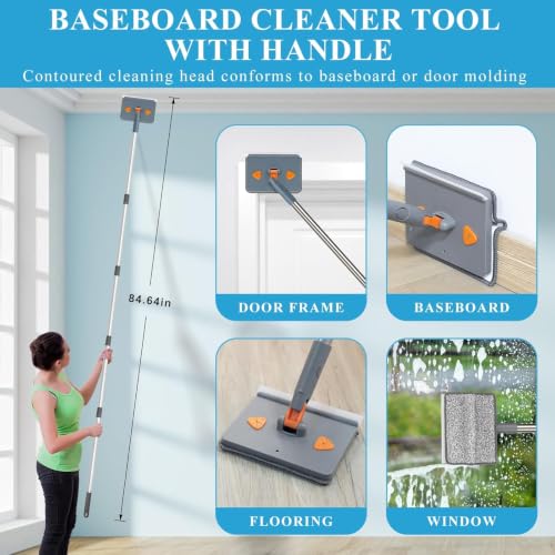 Microfiber Duster Kit 25pcs with 30 to 100 in Extension Pole, Grey - size: 25pcs
