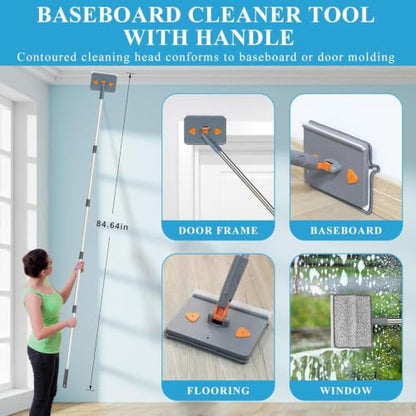 Microfiber Duster Kit 25pcs with 30 to 100 in Extension Pole, Grey - size: 25pcs
