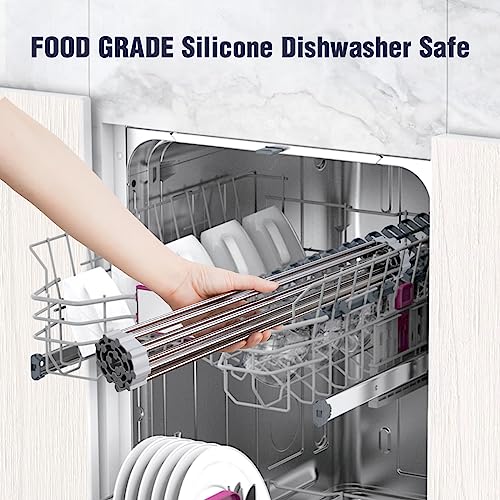 Tomorotec Roll Up Dish Drying Rack Over Sink, 304 Steel, 17.7x12.5, Grey - color: Gray, size: 17.7 x 12.5 in