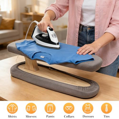 Tailor Sleeve Ironing Board, Two-Sided Sleeve Pressing Board with Removable Cover & Cotton Padded, Home Use, Tailor Workshops, Sewing Enthusiasts, Gray - style: Double-Sided Gray
