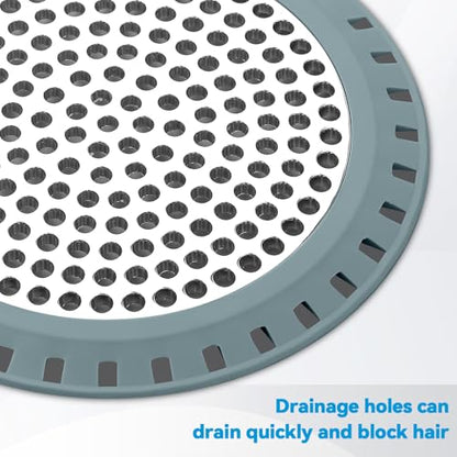 Shower Drain Hair Catcher,Aluvor Shower Drain Cover Bathtub Drain Strainer - color: Greyishblue