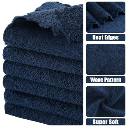 Kitinjoy 24 Pack Kitchen Cloths Dish Towels (10" x 10", Navy Blue) - color: Navy Blue, size: 10 X 10 inch- 24 Pack