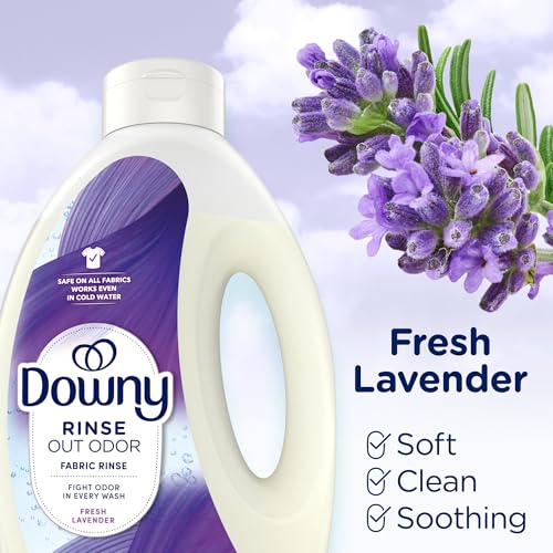 Downy Rinse Laundry Odor Remover, Fresh Lavender Scent, 62 FL OZ, Fabric Softener and Laundry Odor Removal Rinse - size: 62 Fl Oz (Pack of 1)