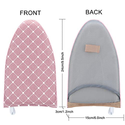 Garment Steamer Ironing Gloves Anti Steam Glove Heat Resistant Garment Steamer Mitt, Garment Steam Accessories for Clothes，Pink, 2PCS
