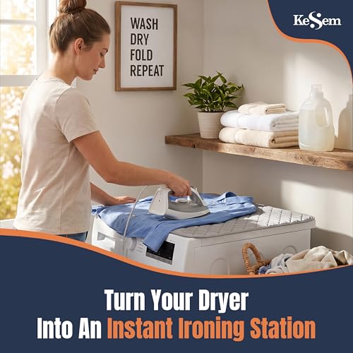 Portable Ironing Mat Blanket, Foldable Ironing Pad for Washer Dryer Top, Tabletop, Bed or Floor Ironing Board Alternative Replacement for Laundry Room, Apartment, Dorm, RV & Travel 18" x 31"