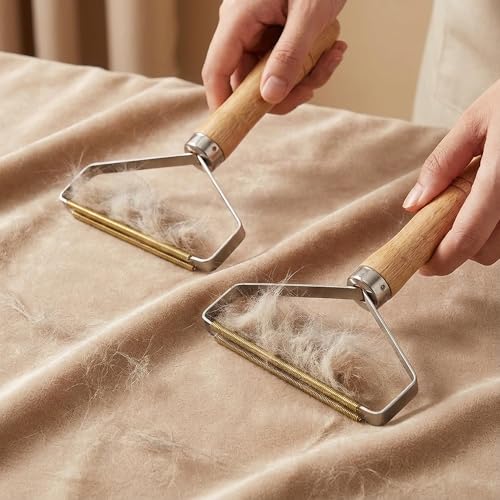 Pet Hair Remover – Reusable Lint Removal Tool for Couch, Carpets, Car Mats, Furniture, Clothes, Cat Trees, Pet Houses, Dog and Cat Hair Scraper, Portable Cleaning Tool 2PACK