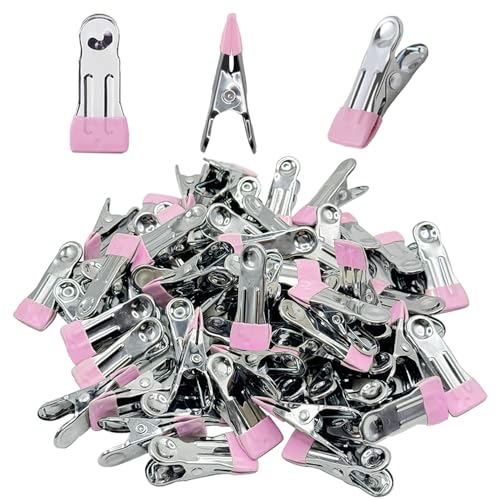 Stainless Steel Clothes Pins for Laundry - Multipurpose Heavy Duty Outdoor Clips for Socks, Towels, Snacks, Photo (66, Pink) - color: Pink