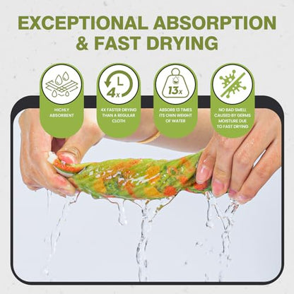 Swedish Dishcloths for Kitchen Reusable 6 Pack Kitchen Towels No Odor Quick-Drying Reusable Paper Towels Reusable Paper Towels Washable for Countertop, Sink, and Kitchen Rose - color: Rose