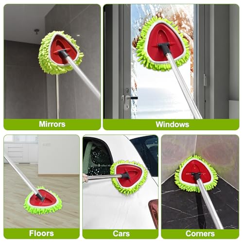 Mop Head Replacement for Ocedar EasyWring 1 Tank System, Chenille Mop Heads for Ocedar, Easy to Replace,Deep Floor Cleaning and Machine Washable - color: Green